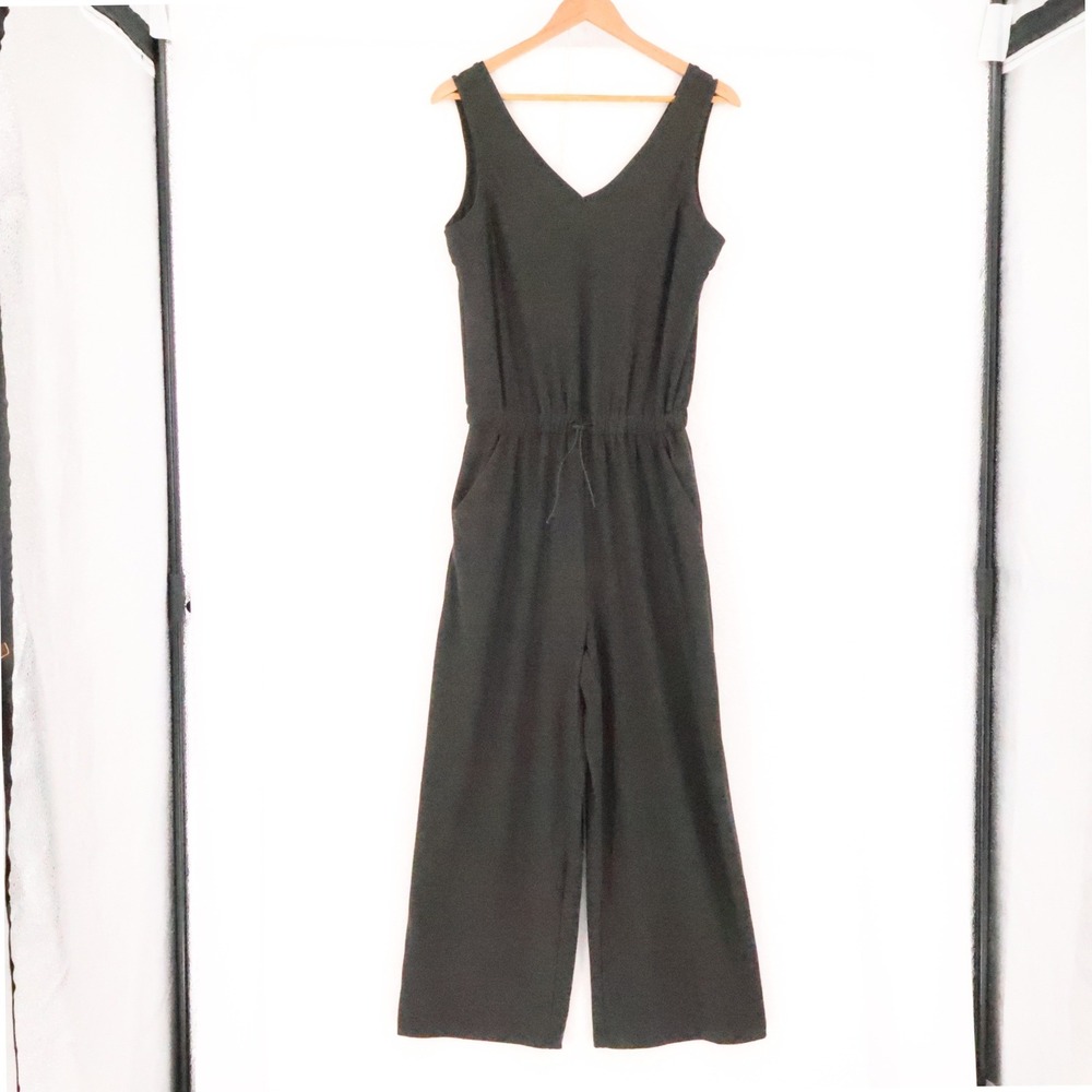 Old Navy Breathe On Active Wide Leg Jumpsuit Womens Size S Black Athleisure Yoga - Picture 6 of 10